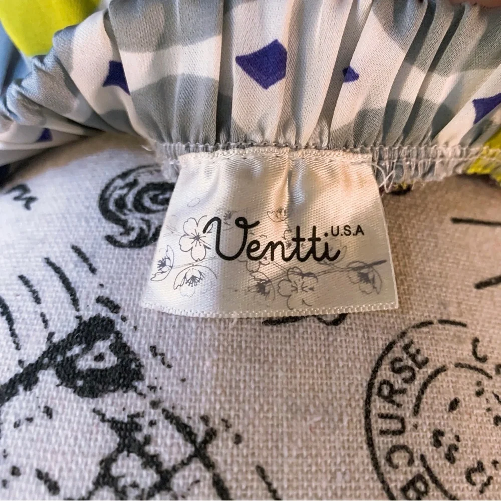 3 for 30 💥 Ventti VTG Satin Strapless Colorful Mini Dress Circus Print Purple - Picture 12 of 16